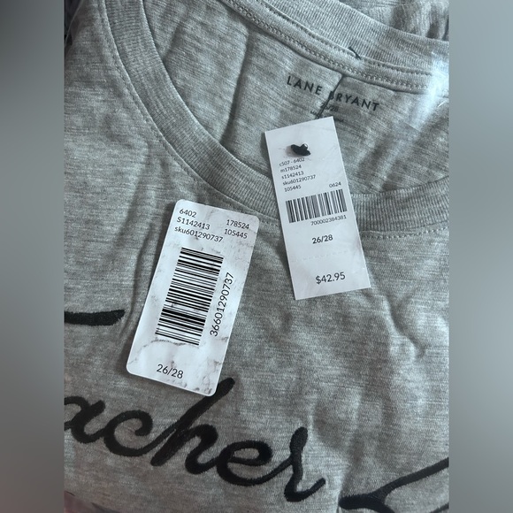 Lane Bryant “Teacher Life” graphic tee, size 26/28 - Picture 6 of 9